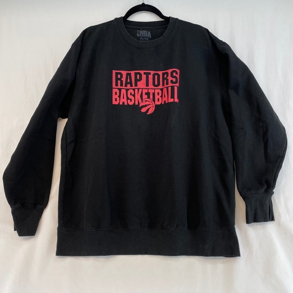 NBA Toronto Raptors Basketball Crewneck Sweater Black Size Extra Large (XL) - Picture 1 of 12